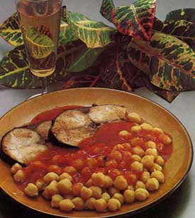 Receta de atún con garbanzos