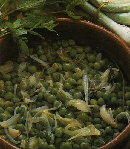 Receta de guisantes a la menta