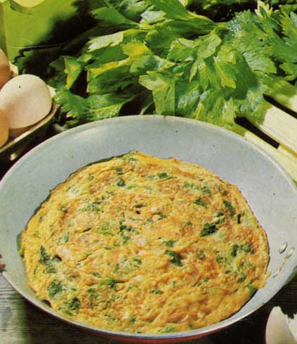 Receta de tortilla de apio