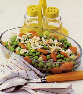 Receta de ensalada de guisantes y zanahoria