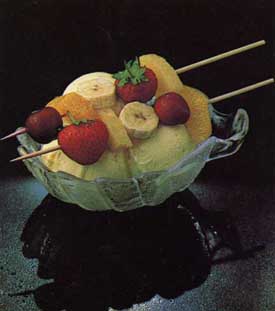 Receta de helado con frutas